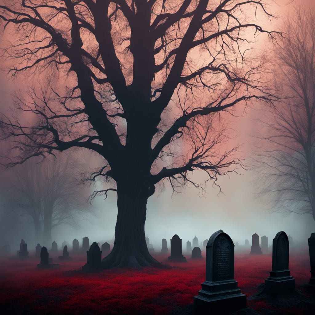 Dark Humor Reigns in a Surreal Graveyard Scene