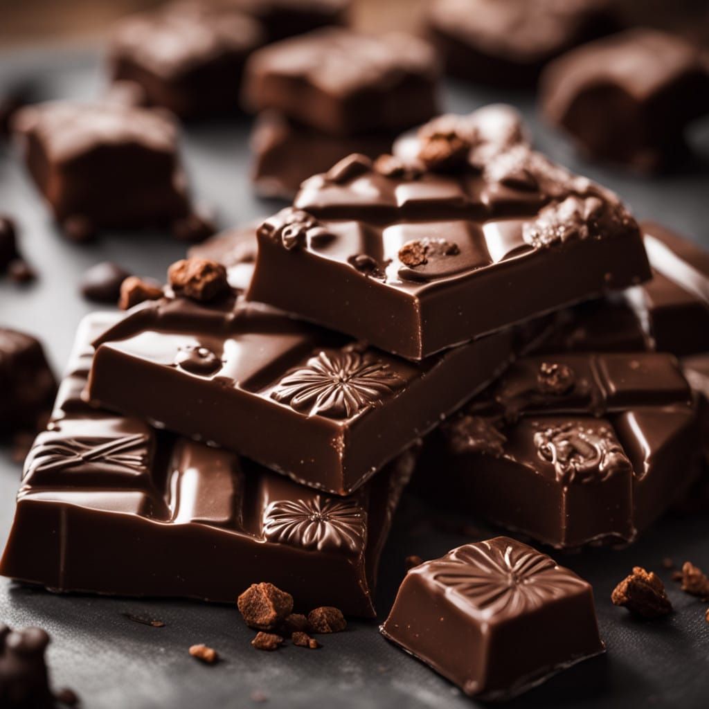 Luxurious Chocolate Bars in Warm, Inviting Light