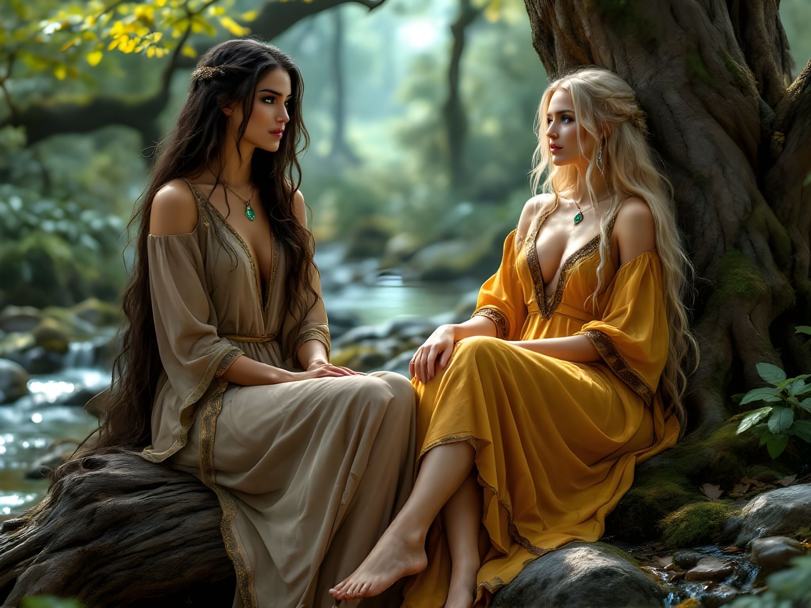 Norse Goddesses in Whimsical Woodland Chat