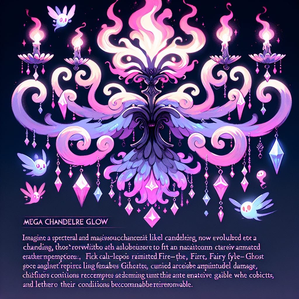 Mega Chandelure: Ghost/Fairy Spectral Evolution