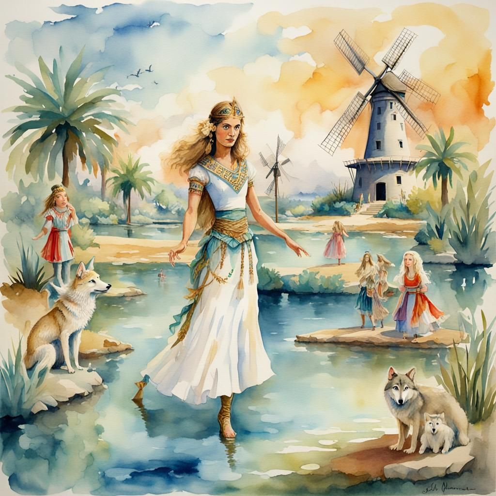 Surreal Composite of Historical and Fictional Characters