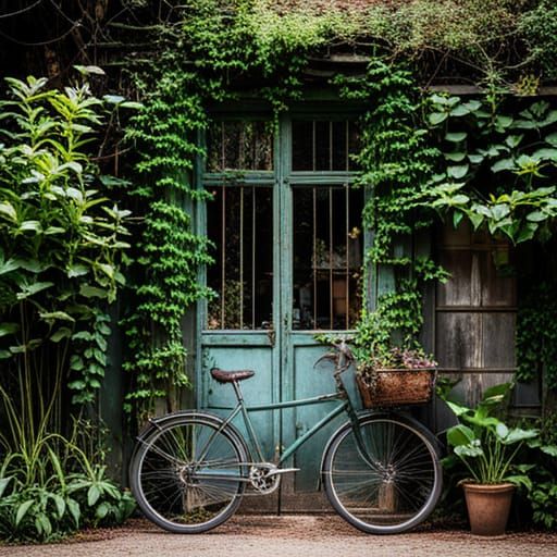 Objects Enshrouded in Lush Green Vines