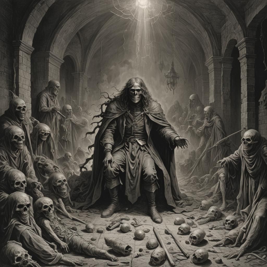 Horrific Undead Council in Doré Style