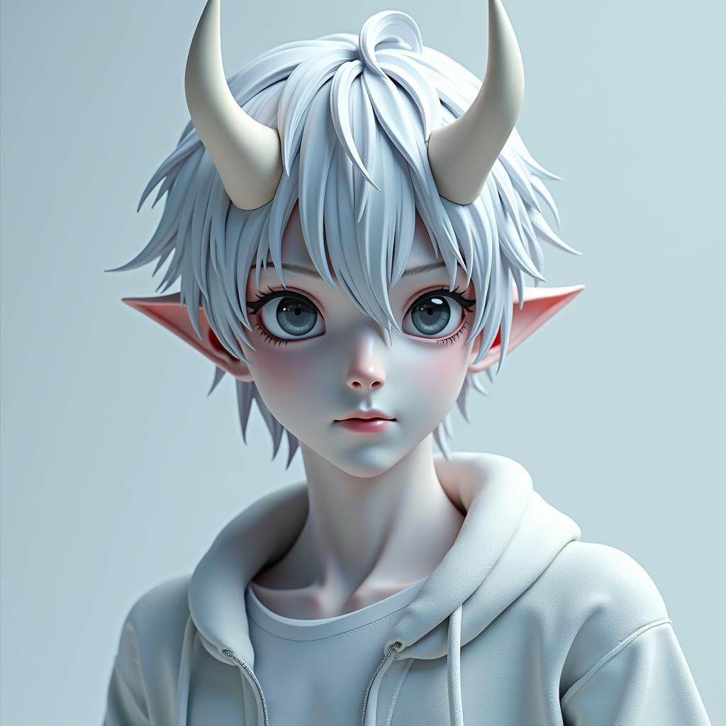 Anime-Style Wight Demon in 3D Rendering