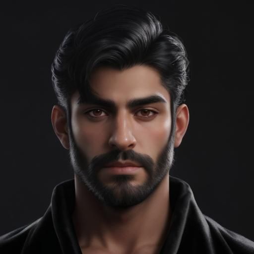 Hirsute Man in Velvet Robe: Impressionist Portrait