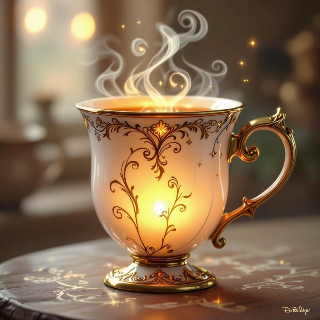 Enchanted Coffee Cup in Beauty and the Beast Style