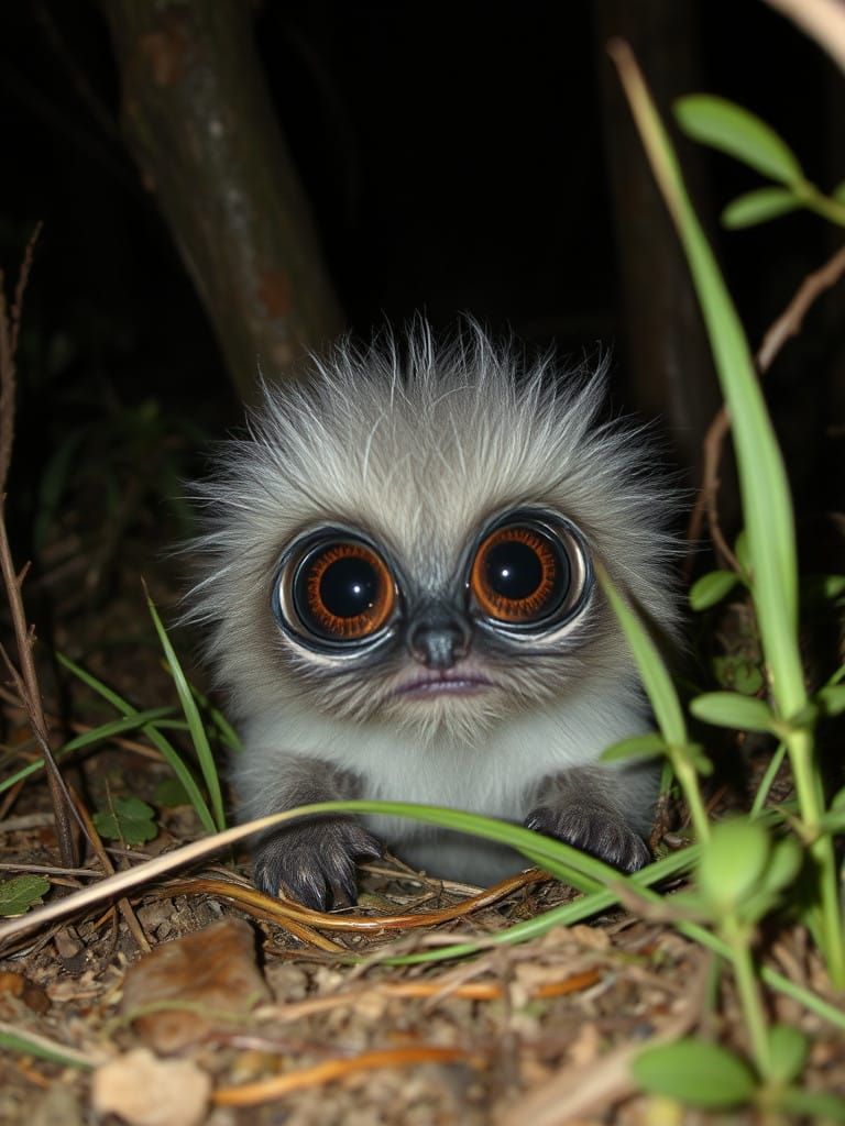 Enigmatic Forest Dweller Revealed in Nighttime Ambiance