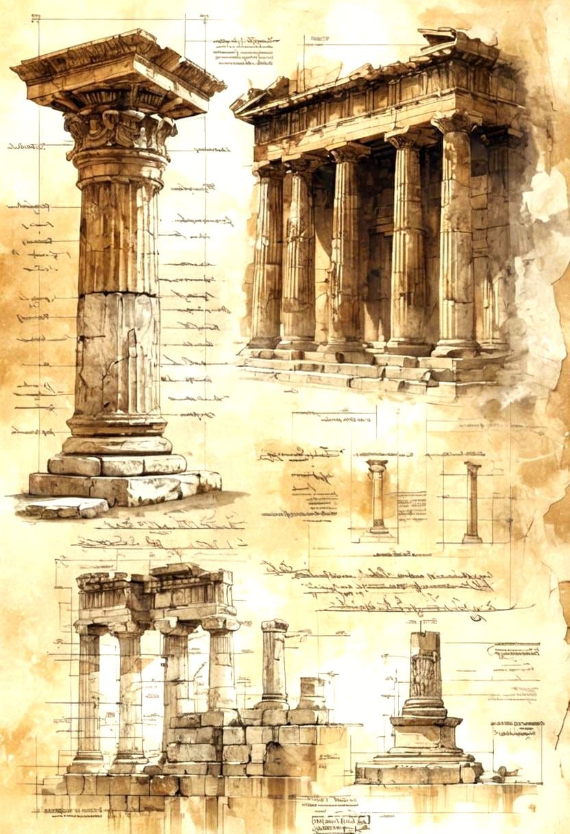 Classical Greek Architectural Elements and Designs