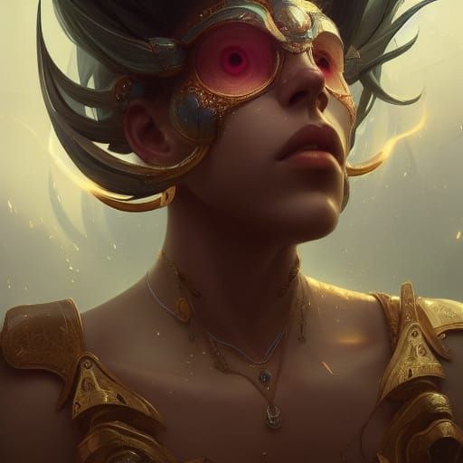 Sagittarius God Portrait in Hyperdetailed Digital Art