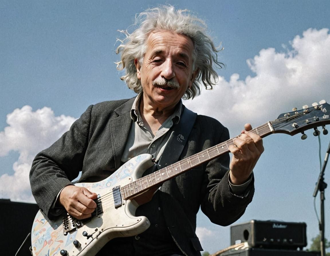 Einstein Rocks Woodstock with Equations