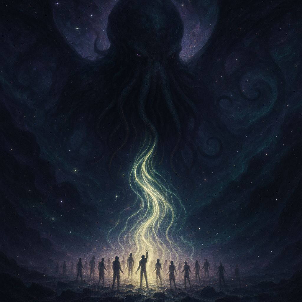 Cosmic Horror: Tentacled Entity in Deep Space