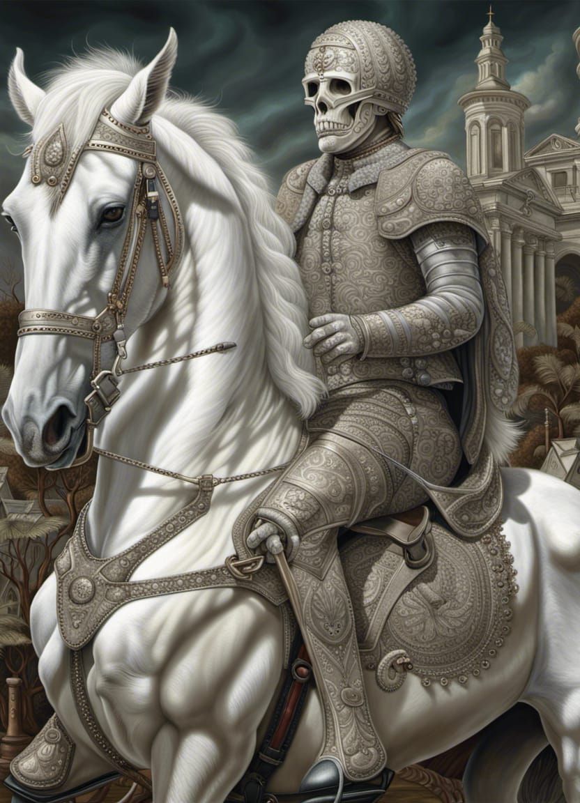 Horseman of the Apocalypse, Pestilence on a white horse