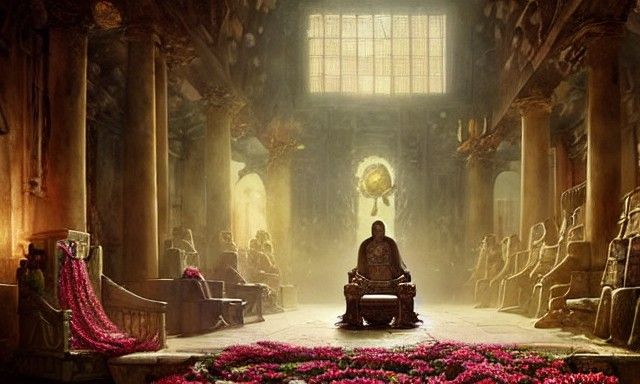 Kermit the Frog in Ancient Greek Throne Room