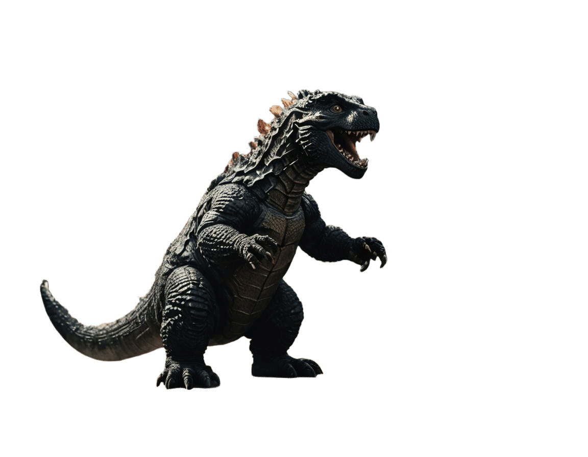 Playful Baby Godzilla in Cinematic Film Still
