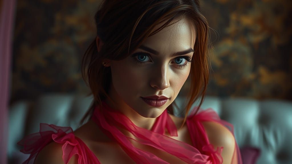 Blonde Woman Depilating Leg with Cinematic Lighting