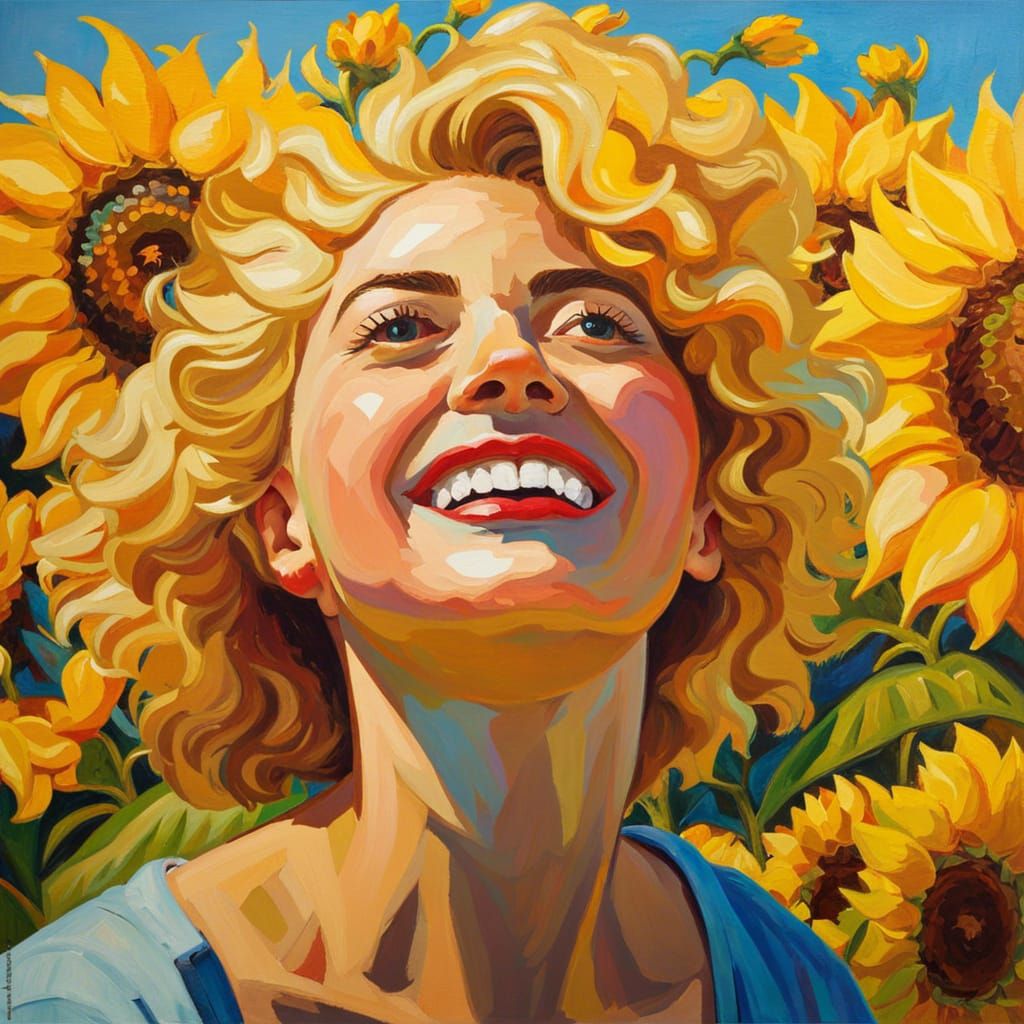 Sunflower lady