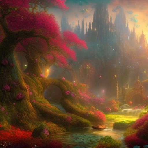 Whimsical Fairy Wonderland: Fantasy Concept Art