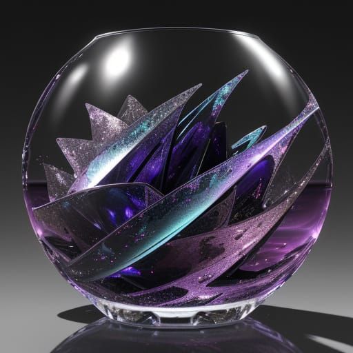 Surreal Murano Glass Masterpiece in Chiaroscuro