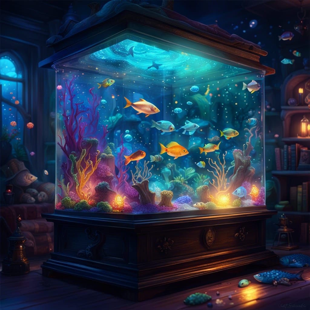 Illuminated Fantasy Ocean Fish Tank