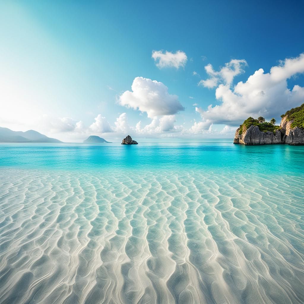 Picturesque Beach View with Azure Waters