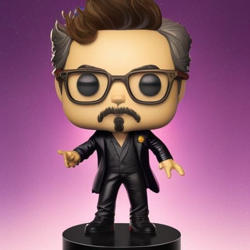 Robert Downey Jr. as Funko Pop, Detailed Portrait