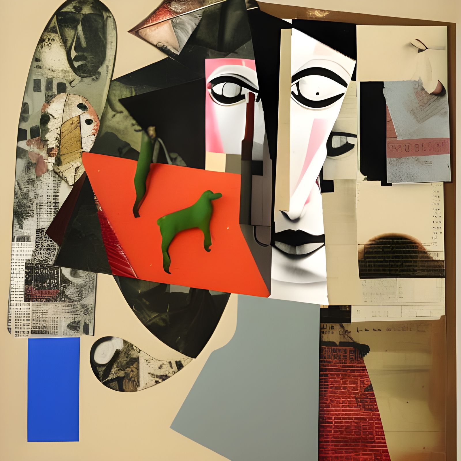 Abstract Dadaist Collage Art