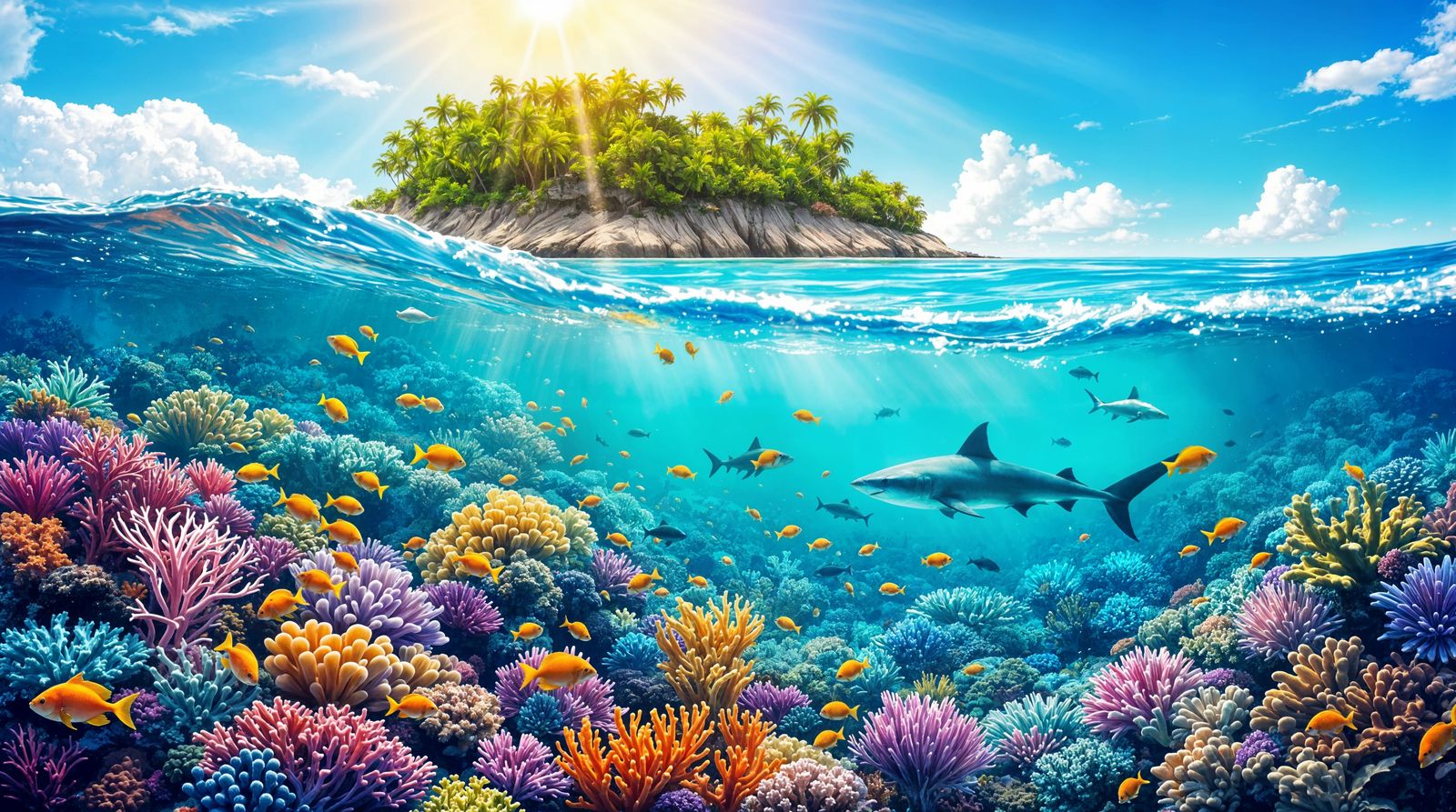 Impressionistic Underwater Oasis