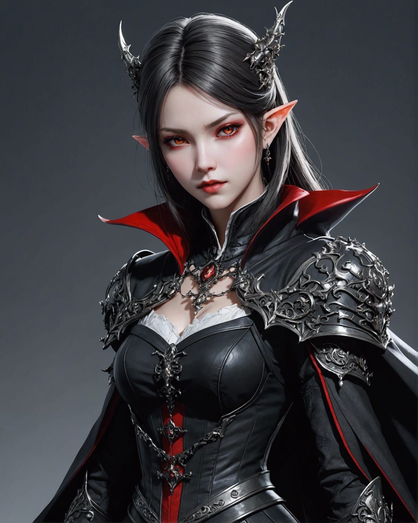Enchanting Vampire Character Art in Anime Style