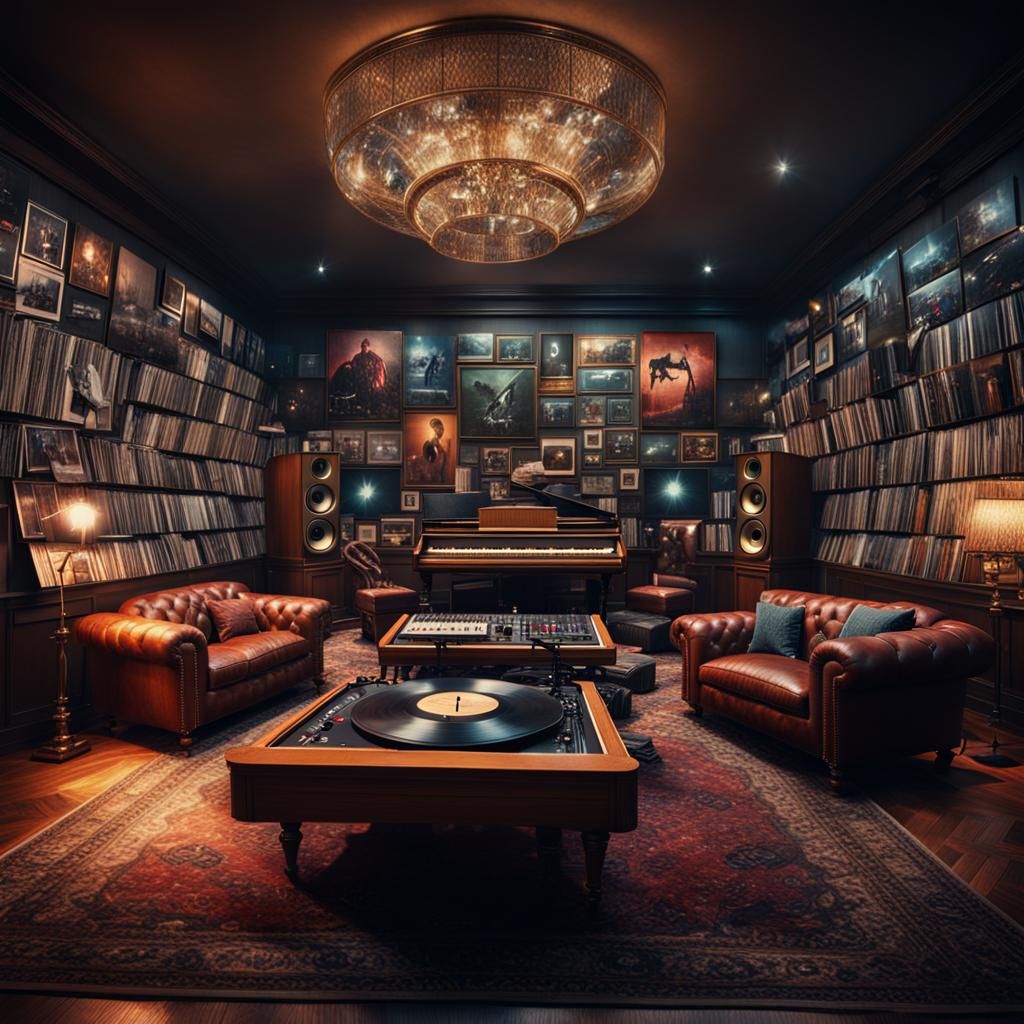 Intricate Music Lounge in Recording Studio