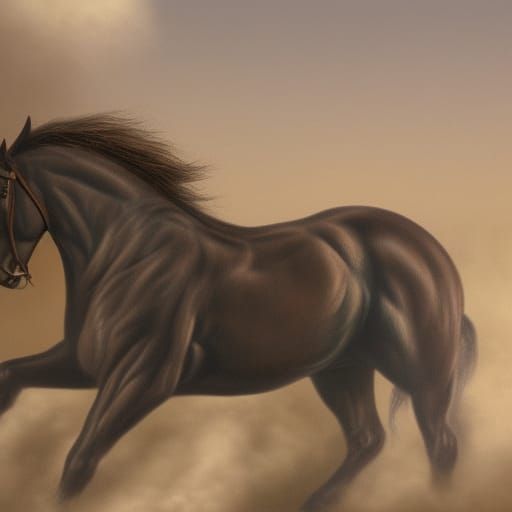 Electric Horse Matte Painting
