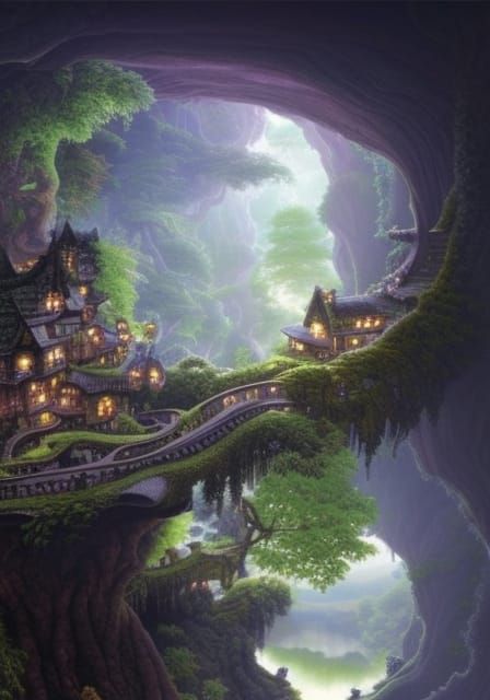 Glass Bridges to Fairytale Village, Surreal Architecture