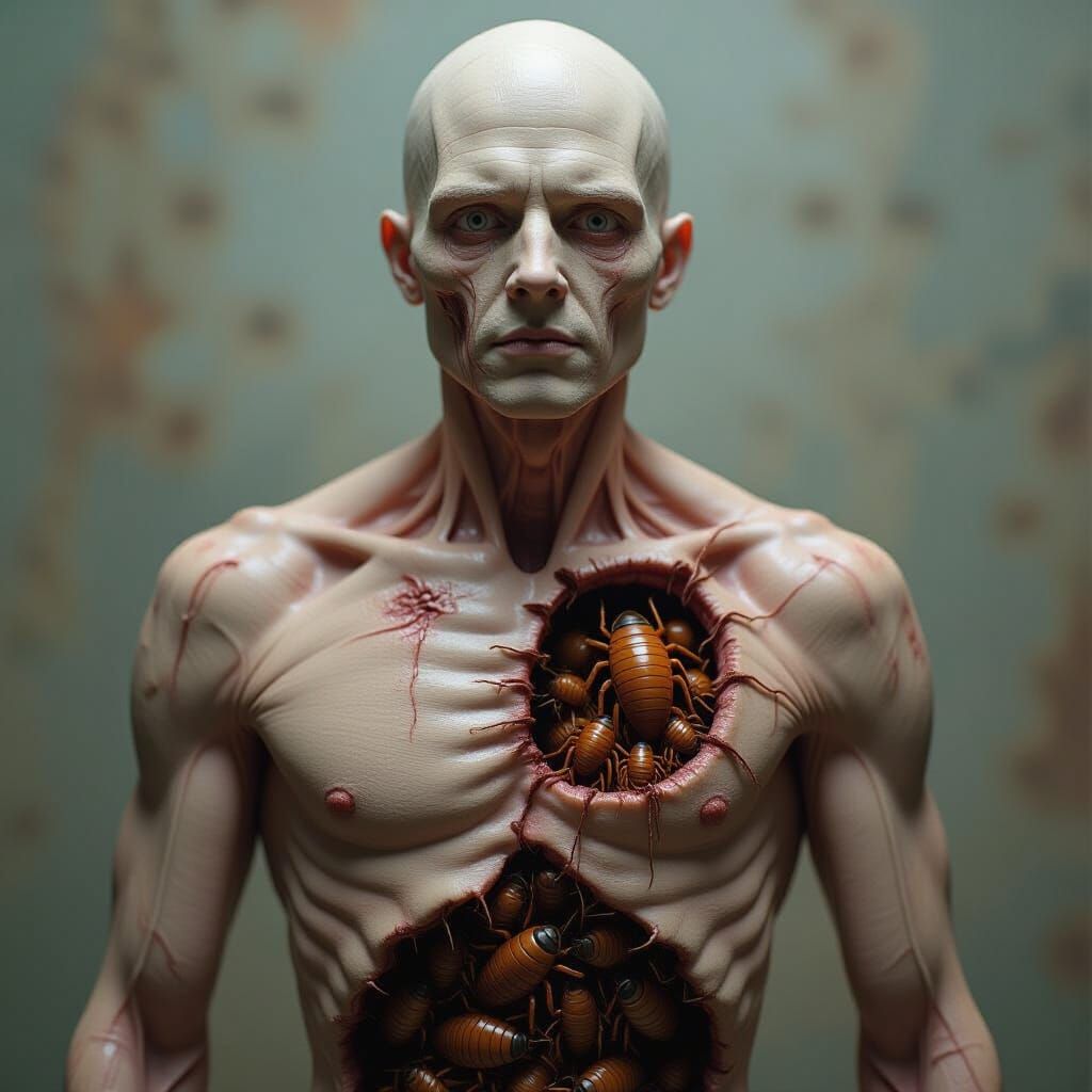 Visceral Torso: A Hyperrealistic Surreal Nightmare