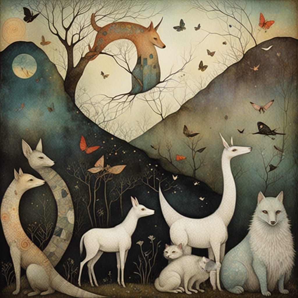 Dream Creatures in Vibrant Artistic Styles