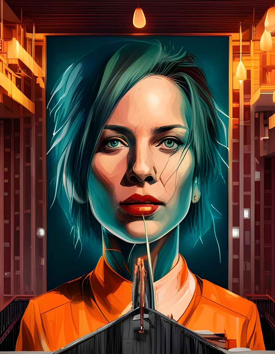 McDonald's Employee: Detailed Digital Illustration