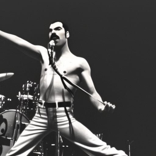 Freddie Mercury AI Portrait