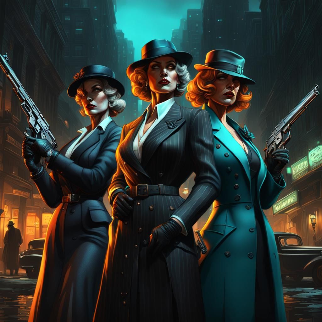 1930s Mafia Godmothers in Noir Dark Fantasy
