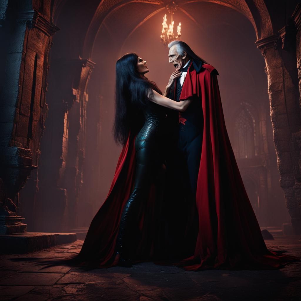 Dracula's Bite: Detailed Matte Painting in 8K