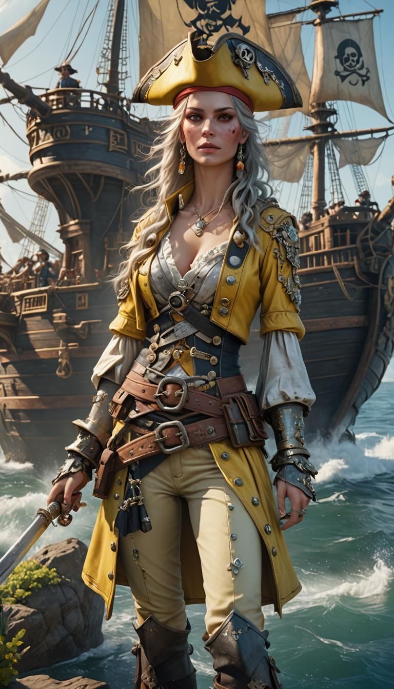 Spring Pirate: Detailed Matte Painting in 8k