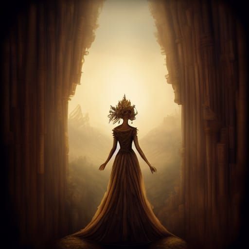 Ethereal Fae at Golden Hour Threshold