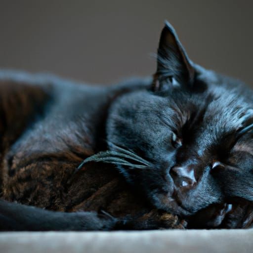 Sleeping Cat Portrait in Professional Photography Style