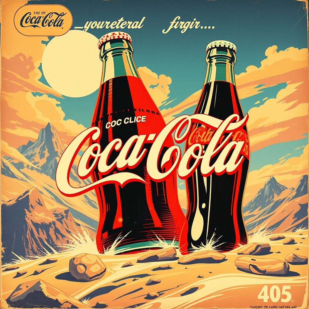 Retro Futuristic Coca-Cola Advertisement