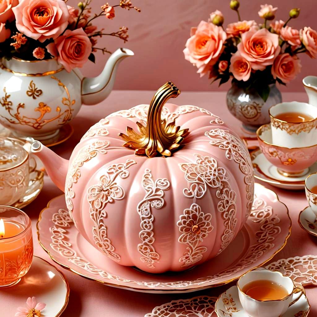 Girly Pink Pumpkin in 3D Anime Art