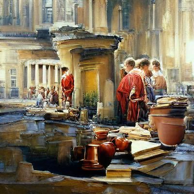 Roman Society as Oil Painting by James Gurney