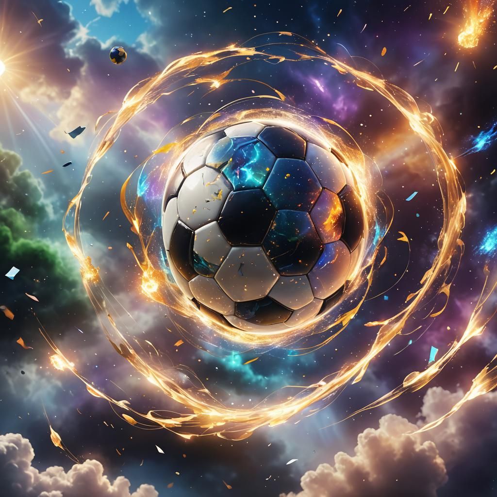 Magical Soccer Ball Concept Art in Fantasy Style