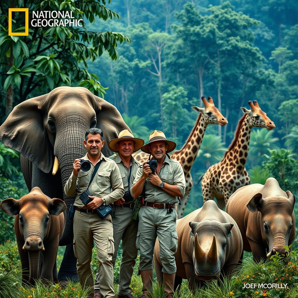 African Safari Photo Expedition in National Geographic Style