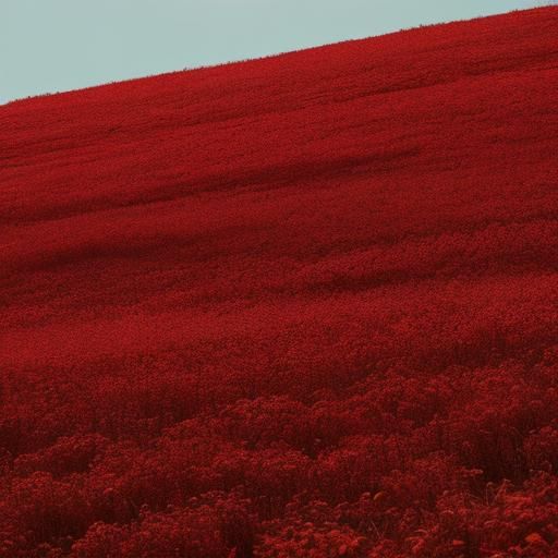 Intense Red Field: A Visual Immersion