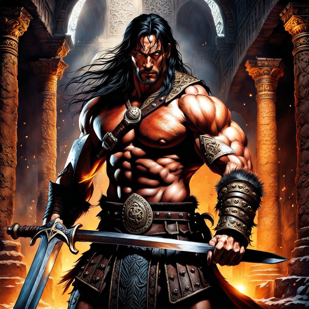 Gothic Conan the Barbarian Ready for Battle