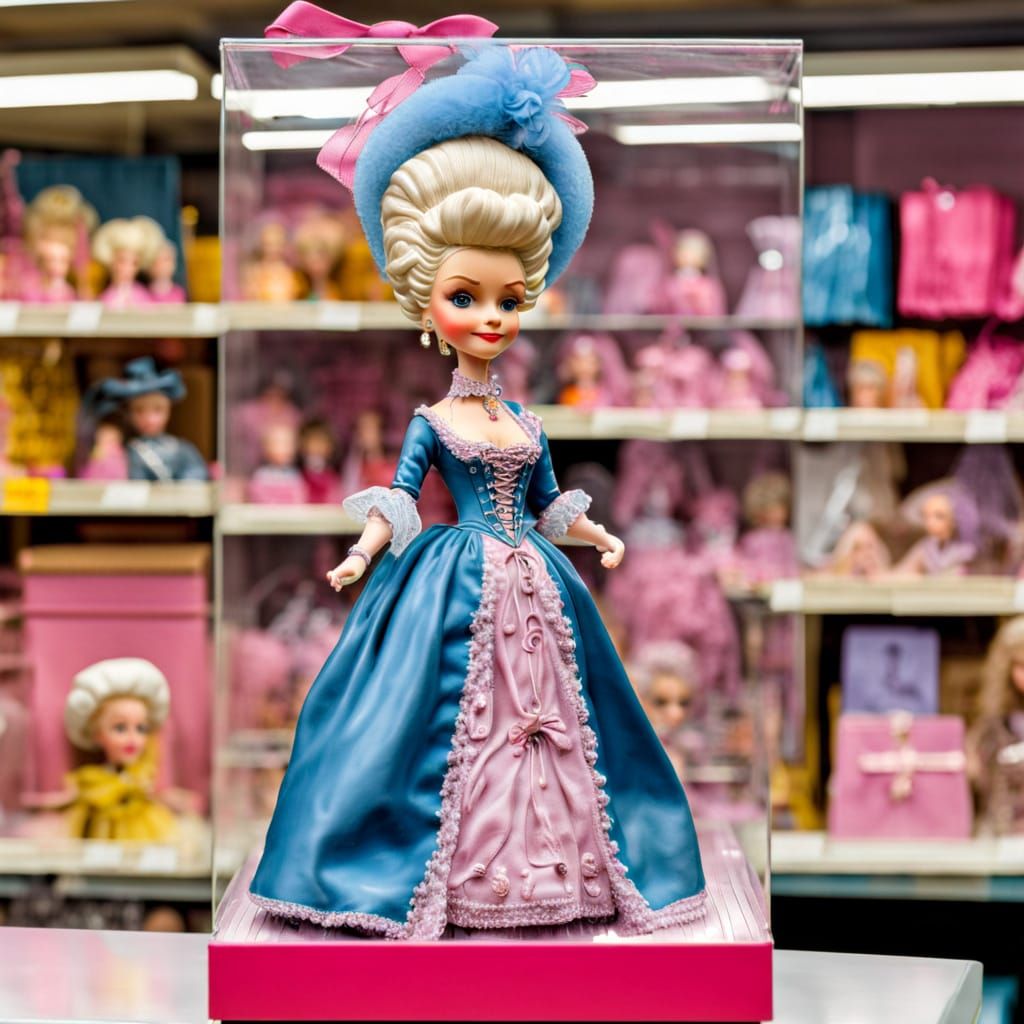 Marie Antoinette Bobblehead Doll in Vintage Toy Store Displa...
