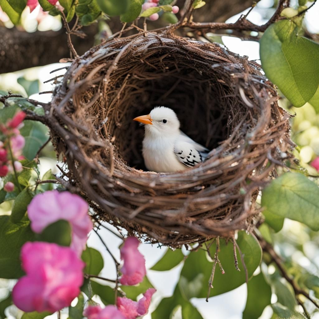bird in a nest