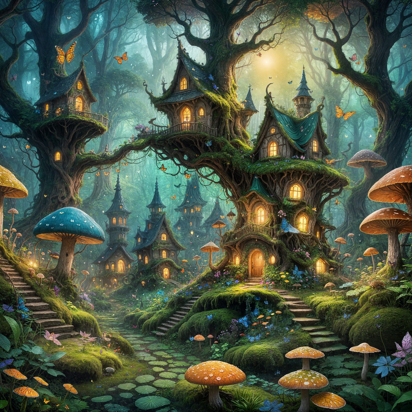 Whimsical Forest in a Dreamlike Aesthetic